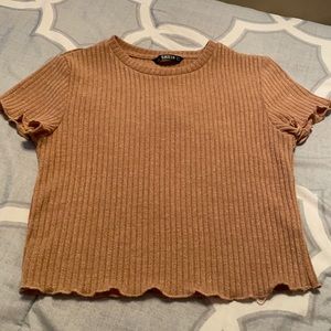 Shein Light Brown Crop top